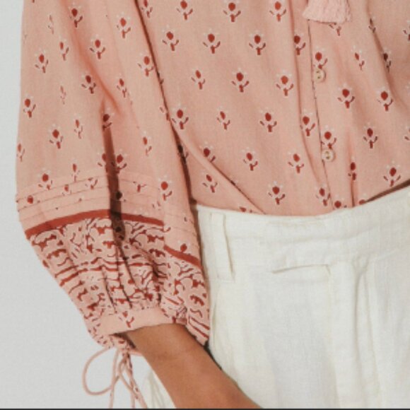 Cleobella Rue Relaxed Peasant Boho blouse - Picture 6 of 14